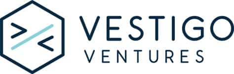 Vestigo Ventures&apos; logo features a hexagonal shape and stylized arrows.