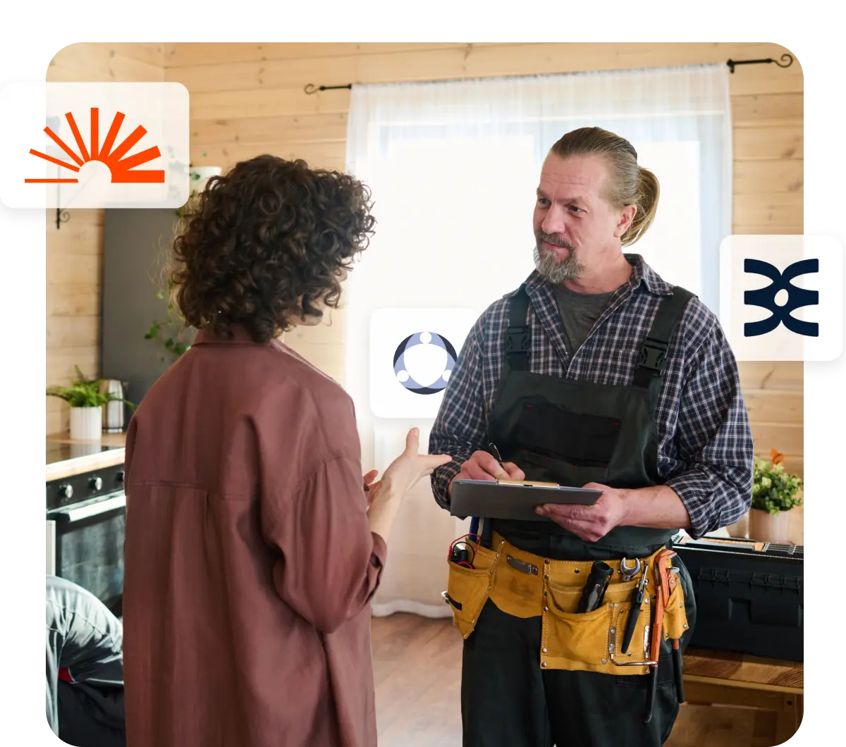 A Contractor is working with a customer.
